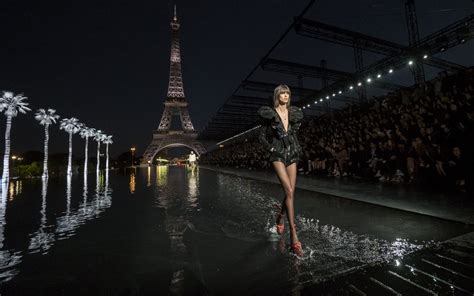 ysl ss19 paris|Models walk on water at Saint Laurent's twilight Paris .